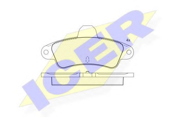 ICER 180918 Тормозные колодки для FORD MONDEO (Форд Мондэо) ICER 180918 Тормозные колодки для FORD MONDEO (Форд Мондэо)