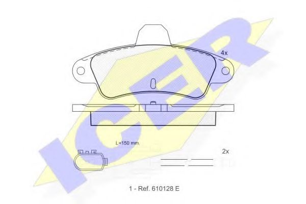 ICER 180919 Тормозные колодки для FORD MONDEO (Форд Мондэо) ICER 180919 Тормозные колодки для FORD MONDEO (Форд Мондэо)