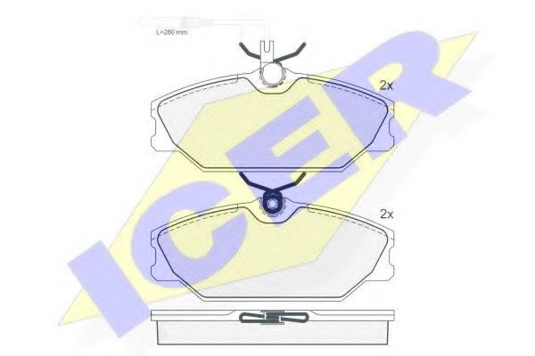 ICER 180930 Тормозные колодки для RENAULT SAFRANE (Рено Сафранэ) ICER 180930 Тормозные колодки для RENAULT SAFRANE (Рено Сафранэ)