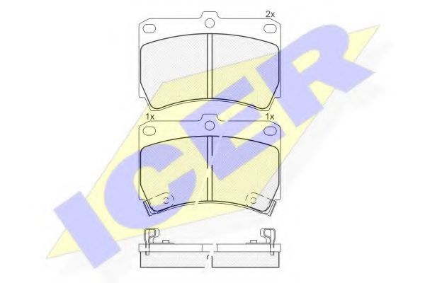 ICER 180970 Тормозные колодки для MAZDA FAMILIA V (Мазда Фамилиа v) ICER 180970 Тормозные колодки для MAZDA FAMILIA V (Мазда Фамилиа v)