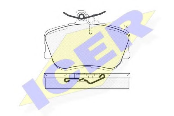 ICER 180973 Тормозные колодки для MERCEDES-BENZ C-CLASS (Мэрcэдэс-бэнз С класс) ICER 180973 Тормозные колодки для MERCEDES-BENZ C-CLASS (Мэрcэдэс-бэнз С класс)