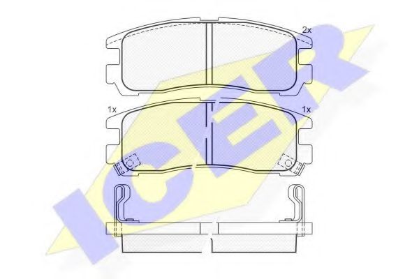 ICER 180981 Тормозные колодки для MITSUBISHI SIGMA (Митсубиши/митсубиси Сигма) ICER 180981 Тормозные колодки для MITSUBISHI SIGMA (Митсубиши/митсубиси Сигма)