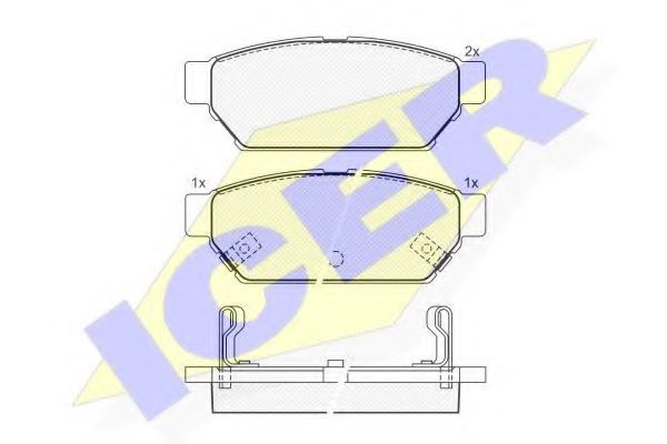 ICER 180982 Тормозные колодки для MITSUBISHI MIRAGE (Митсубиши/митсубиси Мирагэ) ICER 180982 Тормозные колодки для MITSUBISHI MIRAGE (Митсубиши/митсубиси Мирагэ)
