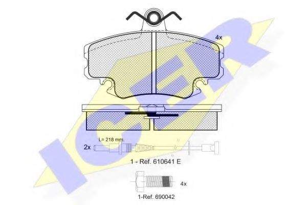 ICER 180993-700 Тормозные колодки для RENAULT CLIO I (Рено Cлио и) ICER 180993-700 Тормозные колодки для RENAULT CLIO I (Рено Cлио и)