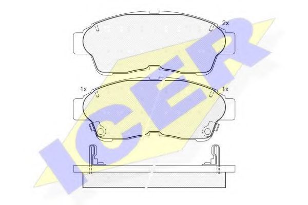 ICER 181005 Тормозные колодки для TOYOTA CALDINA (Тойота/тоета Cалдина) ICER 181005 Тормозные колодки для TOYOTA CALDINA (Тойота/тоета Cалдина)