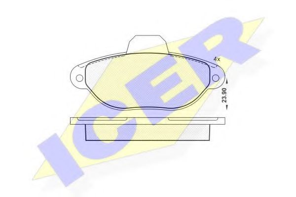 ICER 181018 Тормозные колодки для FIAT 500 (Фиат 500) ICER 181018 Тормозные колодки для FIAT 500 (Фиат 500)