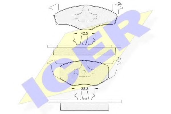 ICER 181119 Тормозные колодки для SEAT TOLEDO (Сеат Толэдо) ICER 181119 Тормозные колодки для SEAT TOLEDO (Сеат Толэдо)
