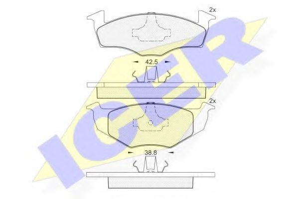 ICER 181130 Тормозные колодки для VOLKSWAGEN (Фольксваген) ICER 181130 Тормозные колодки для VOLKSWAGEN (Фольксваген)