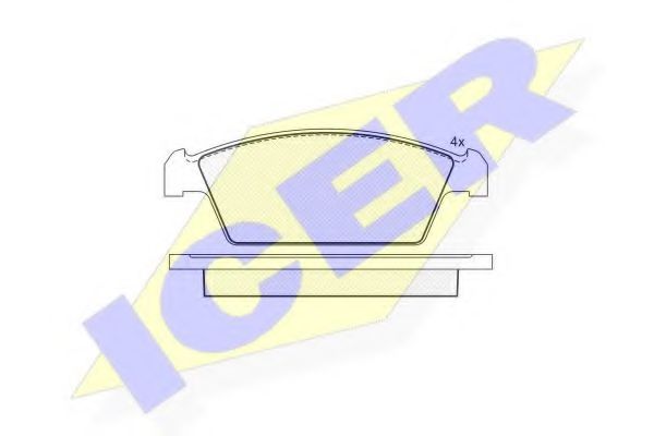 ICER 181134 Тормозные колодки для DAEWOO (Дэу) ICER 181134 Тормозные колодки для DAEWOO (Дэу)