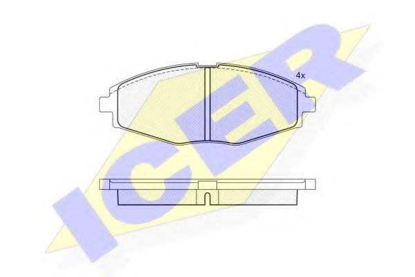 ICER 181262 Тормозные колодки для DAEWOO MATIZ (Дэу Матиз) ICER 181262 Тормозные колодки для DAEWOO MATIZ (Дэу Матиз)