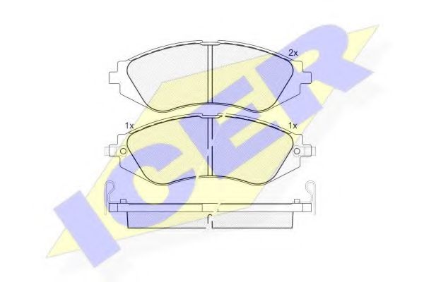 ICER 181263 Тормозные колодки для CHEVROLET BEAT (Шевроле Бэат) ICER 181263 Тормозные колодки для CHEVROLET BEAT (Шевроле Бэат)