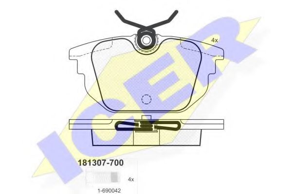 ICER 181307-700 Тормозные колодки для FIAT TEMPRA (Фиат Тэмпра) ICER 181307-700 Тормозные колодки для FIAT TEMPRA (Фиат Тэмпра)