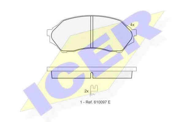 ICER 181309 Тормозные колодки для MAZDA 323 F/P VI (Мазда 323 ф/п vи) ICER 181309 Тормозные колодки для MAZDA 323 F/P VI (Мазда 323 ф/п vи)