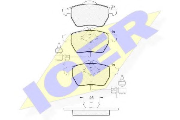 ICER 181331 Тормозные колодки для VOLKSWAGEN (Фольксваген) ICER 181331 Тормозные колодки для VOLKSWAGEN (Фольксваген)