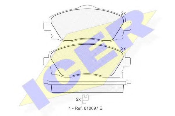 ICER 181353 Тормозные колодки для OPEL VITA C (Опель Vита c) ICER 181353 Тормозные колодки для OPEL VITA C (Опель Vита c)