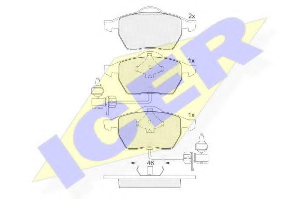ICER 181362 Тормозные колодки для VOLKSWAGEN (Фольксваген) ICER 181362 Тормозные колодки для VOLKSWAGEN (Фольксваген)