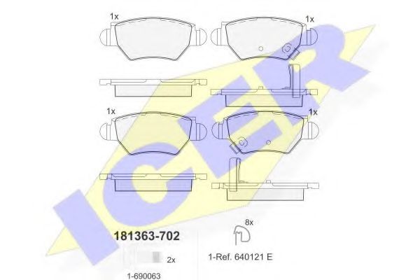 ICER 181363-702 Тормозные колодки для OPEL ASTRA G (Опель Астра г) ICER 181363-702 Тормозные колодки для OPEL ASTRA G (Опель Астра г)