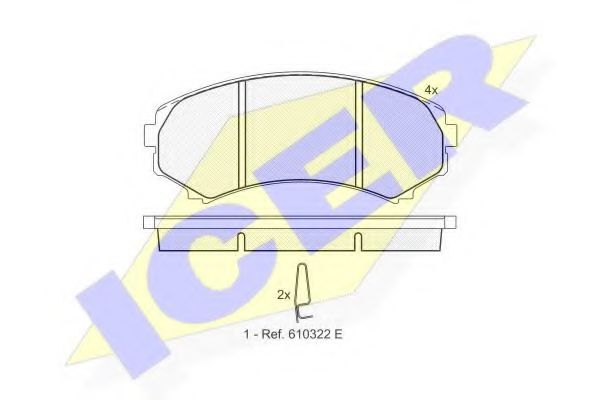 ICER 181374 Тормозные колодки для MAZDA BONGO FREDA (Мазда Бонго фрэда) ICER 181374 Тормозные колодки для MAZDA BONGO FREDA (Мазда Бонго фрэда)