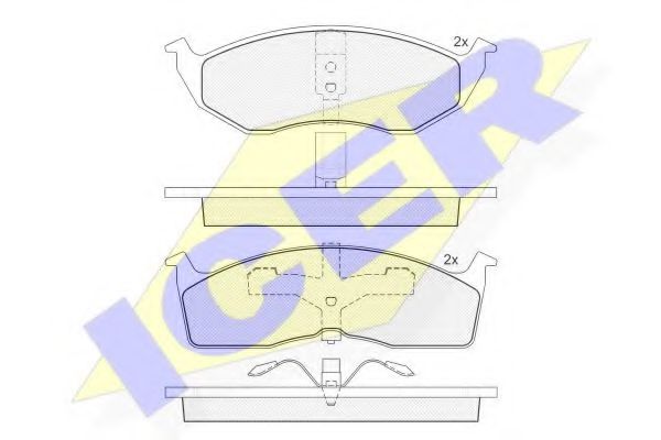 ICER 181377 Тормозные колодки для DODGE CARAVAN (Додж Караван) ICER 181377 Тормозные колодки для DODGE CARAVAN (Додж Караван)