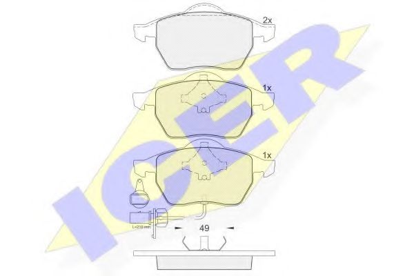 ICER 181384 Тормозные колодки 