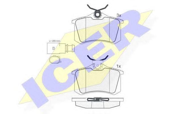 ICER 181387 Тормозные колодки 