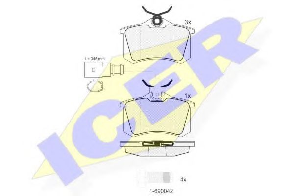 ICER 181387-203 Тормозные колодки 