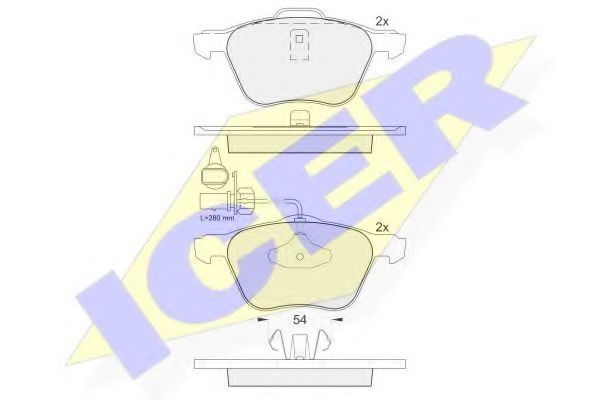 ICER 181395 Тормозные колодки для VOLKSWAGEN (Фольксваген) ICER 181395 Тормозные колодки для VOLKSWAGEN (Фольксваген)