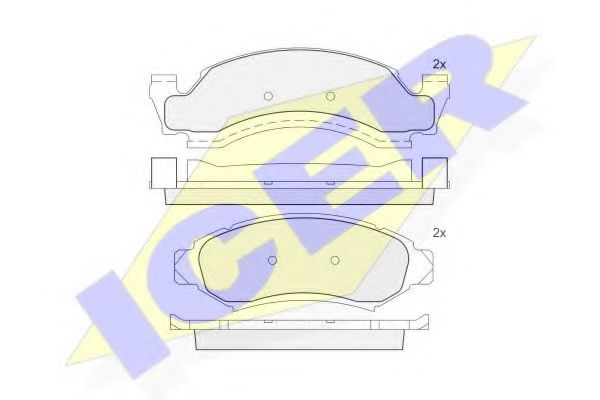 ICER 181400 Тормозные колодки для FORD-USA (Форд-уса) ICER 181400 Тормозные колодки для FORD-USA (Форд-уса)