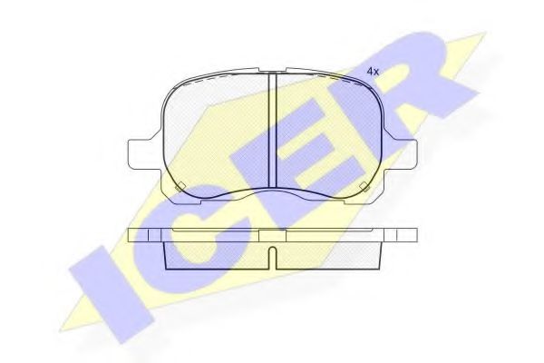 ICER 181408 Тормозные колодки 