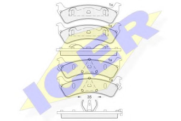 ICER 181409 Тормозные колодки для FORD USA EXPLORER (Форд сша Эxплорэр) ICER 181409 Тормозные колодки для FORD USA EXPLORER (Форд сша Эxплорэр)