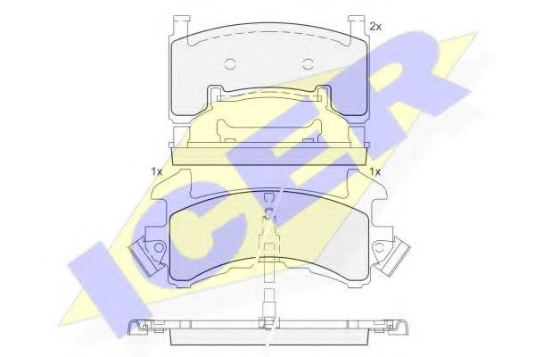 ICER 181411 Тормозные колодки для BUICK (Бьюик) ICER 181411 Тормозные колодки для BUICK (Бьюик)
