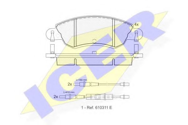 ICER 181420 Тормозные колодки для CITROËN C5 II (CитроËн С5 2) ICER 181420 Тормозные колодки для CITROËN C5 II (CитроËн С5 2)