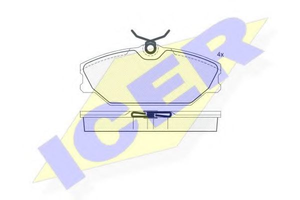 ICER 181438 Тормозные колодки для RENAULT SCNIC I (Рено Сценик и) ICER 181438 Тормозные колодки для RENAULT SCNIC I (Рено Сценик и)