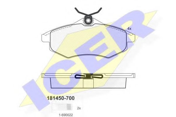 ICER 181450-700 Тормозные колодки 