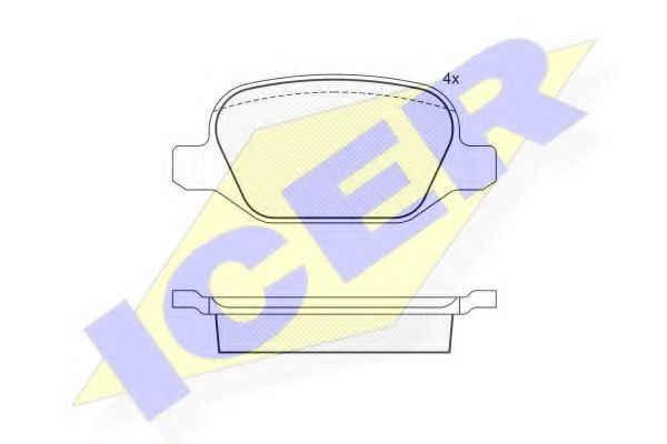ICER 181502 Тормозные колодки 