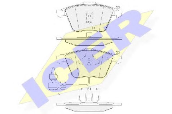 ICER 181531 Тормозные колодки 
