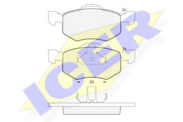 ICER 181532 Тормозные колодки для FORD USA ESCAPE (Форд сша Эскейп) ICER 181532 Тормозные колодки для FORD USA ESCAPE (Форд сша Эскейп)