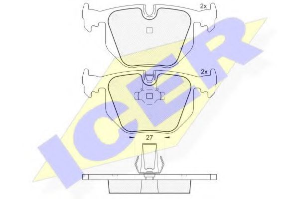 ICER 181552 Тормозные колодки для BMW (Бмв) ICER 181552 Тормозные колодки для BMW (Бмв)