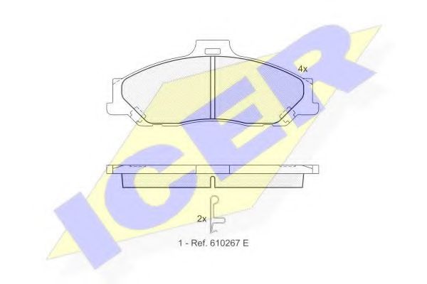 ICER 181580 Тормозные колодки для MAZDA PROCEED/DRIFTER (Мазда Просид/дрифтэр) ICER 181580 Тормозные колодки для MAZDA PROCEED/DRIFTER (Мазда Просид/дрифтэр)