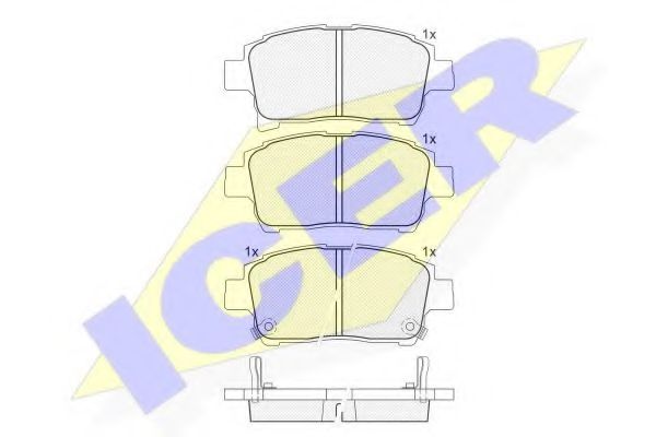 ICER 181583 Тормозные колодки для TOYOTA COROLLA VERSO (Тойота/тоета Королла версо) ICER 181583 Тормозные колодки для TOYOTA COROLLA VERSO (Тойота/тоета Королла версо)