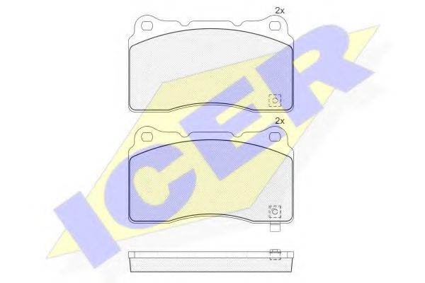 ICER 181585 Тормозные колодки для CADILLAC ATS (Кадилак Ац) ICER 181585 Тормозные колодки для CADILLAC ATS (Кадилак Ац)