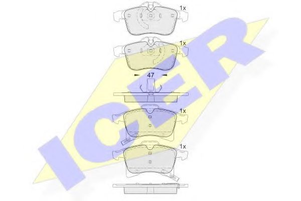 ICER 181592 Тормозные колодки для OPEL CORSA E (Опель Корса е)