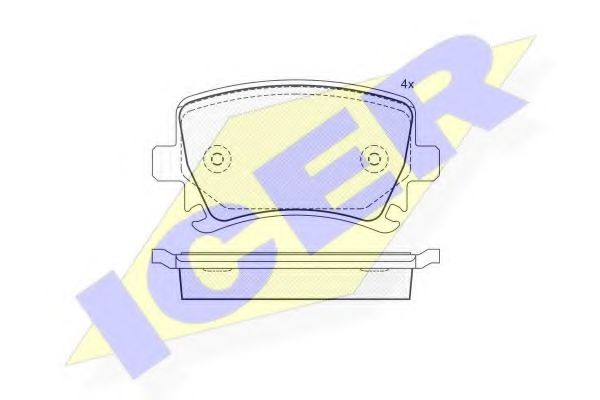 ICER 181600 Тормозные колодки для VOLKSWAGEN GOLF V (Фольксваген Гольф 5) ICER 181600 Тормозные колодки для VOLKSWAGEN GOLF V (Фольксваген Гольф 5)