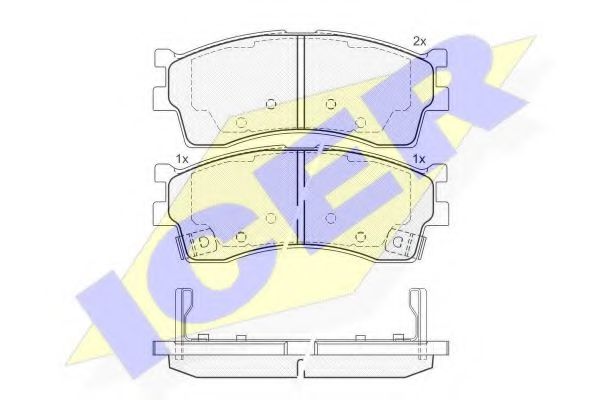 ICER 181610 Тормозные колодки для KIA MENTOR (Киа Мэнтор) ICER 181610 Тормозные колодки для KIA MENTOR (Киа Мэнтор)