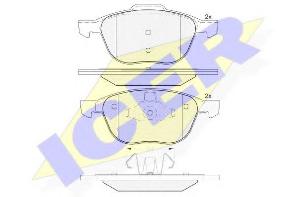 ICER 181617-202 Тормозные колодки 