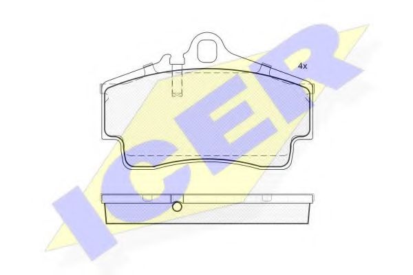 ICER 181619 Тормозные колодки 