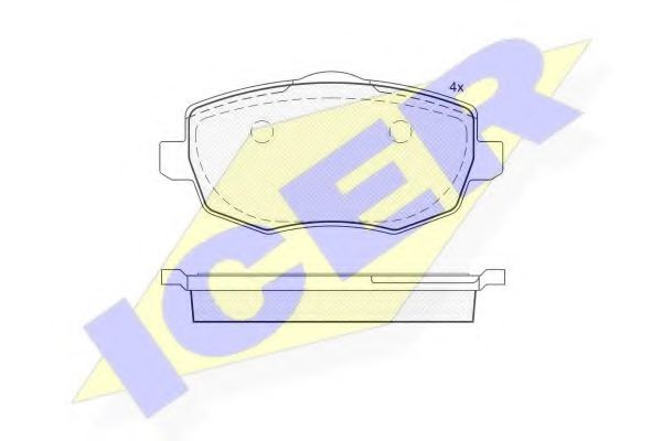 ICER 181621 Тормозные колодки 