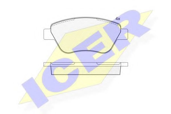 ICER 181648 Тормозные колодки 
