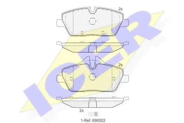 ICER 181662-202 Тормозные колодки для MINI MINI CLUBVAN (Мини Мини cлубvан) ICER 181662-202 Тормозные колодки для MINI MINI CLUBVAN (Мини Мини cлубvан)