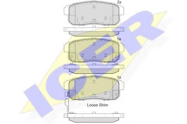 ICER 181667 Тормозные колодки 